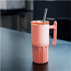TAZA TERMO ACERO INOX 720ML CON BASE SILICONA UMI PEACHY PINK QUOKKA - 40093Q 2