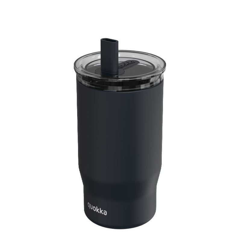 TAZA TERMO ACERO INOXIDABLE CON CAÑITA MIST BLACK QUOKKA - 40138Q