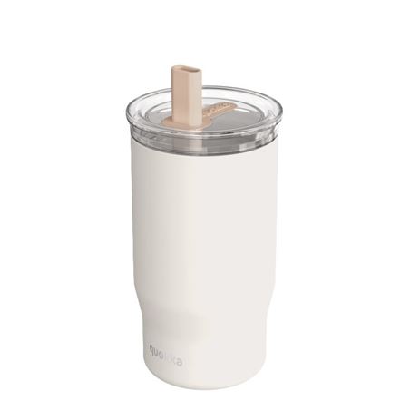 TAZA TERMO ACERO INOXIDABLE 720ML CON CAÑITA MIST IVORY QUOKKA - 40140Q
