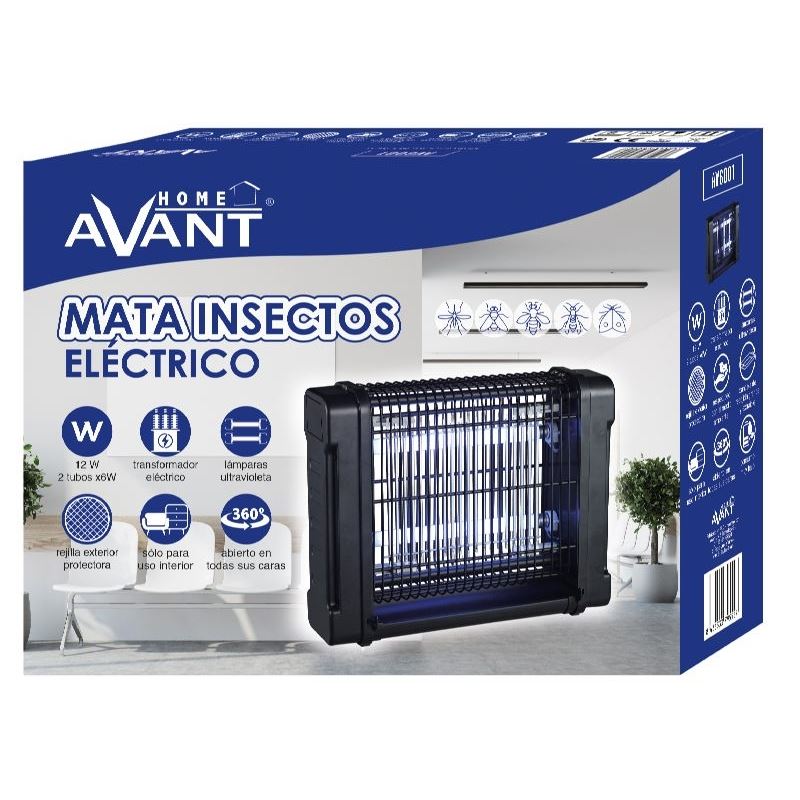 MATA INSECTOS ELECTRICO 12W 26X32CM AVANT - AV6001-1