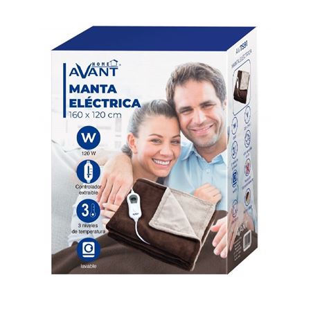 MANTA ELECTRICA 120W 160X120CM MARRON BEIGE AVANT - AV7591-2