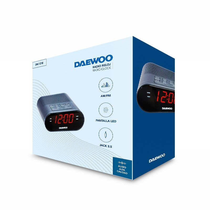 RADIO DESPERTADOR CON DISPLAY LED DAEWOO - DW1218-2