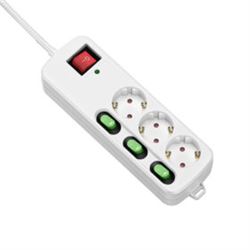 BASE MULTIPLE 3 ENCHUFES CON INTERRUPTORES - TMUAD553