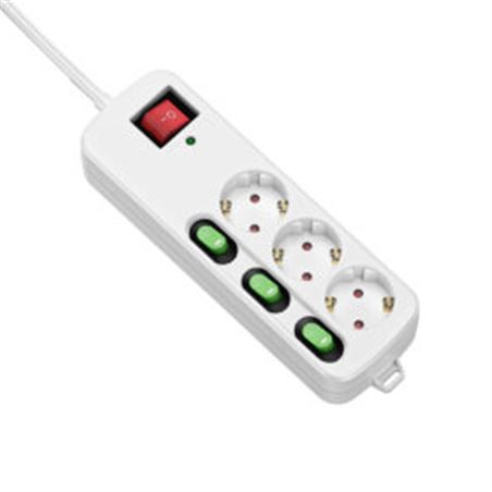 BASE MULTIPLE 3 ENCHUFES CON INTERRUPTORES - TMUAD553