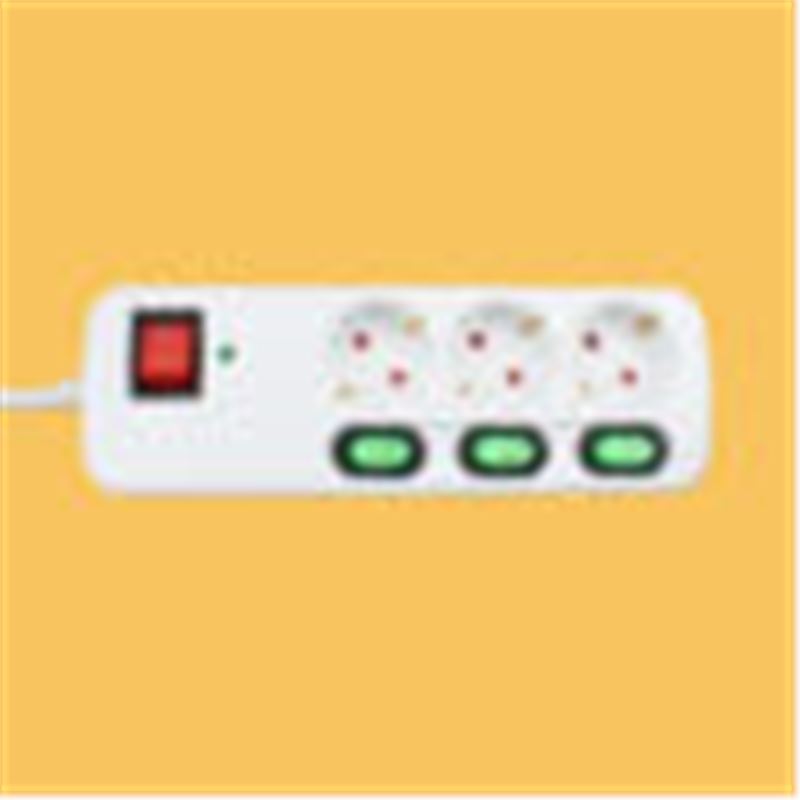 BASE MULTIPLE 3 ENCHUFES CON INTERRUPTORES - TMUAD553-1