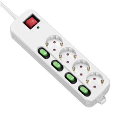 BASE MULTIPLE 4 ENCHUFES CON INTERRUPTORES - TMUAD554-1