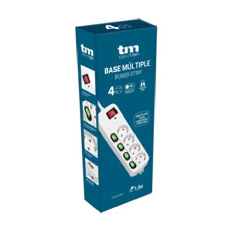 BASE MULTIPLE 4 ENCHUFES CON INTERRUPTORES - TMUAD554