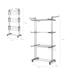 TENDEDERO VERTICAL CON RUEDAS 24 BARRAS 40KG INNOVAGOODS - V0103921