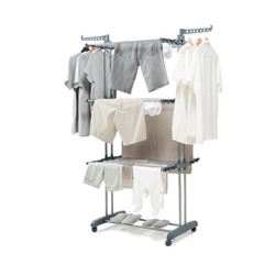 TENDEDERO VERTICAL CON RUEDAS 24 BARRAS 40KG INNOVAGOODS - V0103921 2