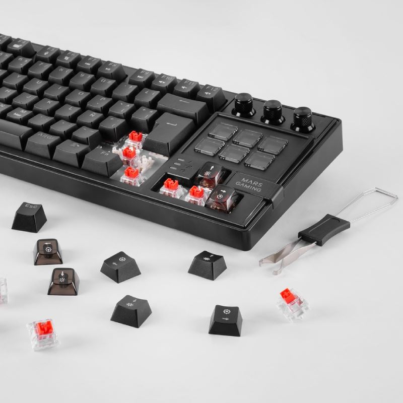 TECLADO MECANICO MARS GAMING CON SMART DECK NEGRO MK-MASTER - MKMASTERES-2