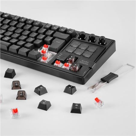TECLADO MECANICO MARS GAMING CON SMART DECK NEGRO MK-MASTER - MKMASTERES-2