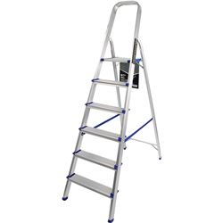 ESCALERA ALUMINIO 6 PELDAÑOS MADER - 10049MA