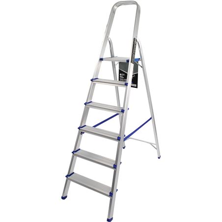 ESCALERA ALUMINIO 6 PELDAÑOS MADER - 10049MA