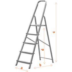 ESCALERA ALUMINIO 6 PELDAÑOS MADER - 10049MA 2