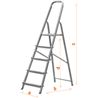 ESCALERA ALUMINIO 6 PELDAÑOS MADER - 10049MA-1