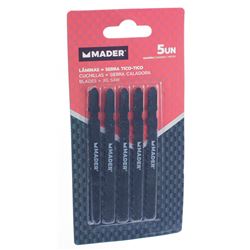 JUEGO 5 PCS HOJAS DE SIERRA PARA MADERA CALADORA MADER - 63090-1 2
