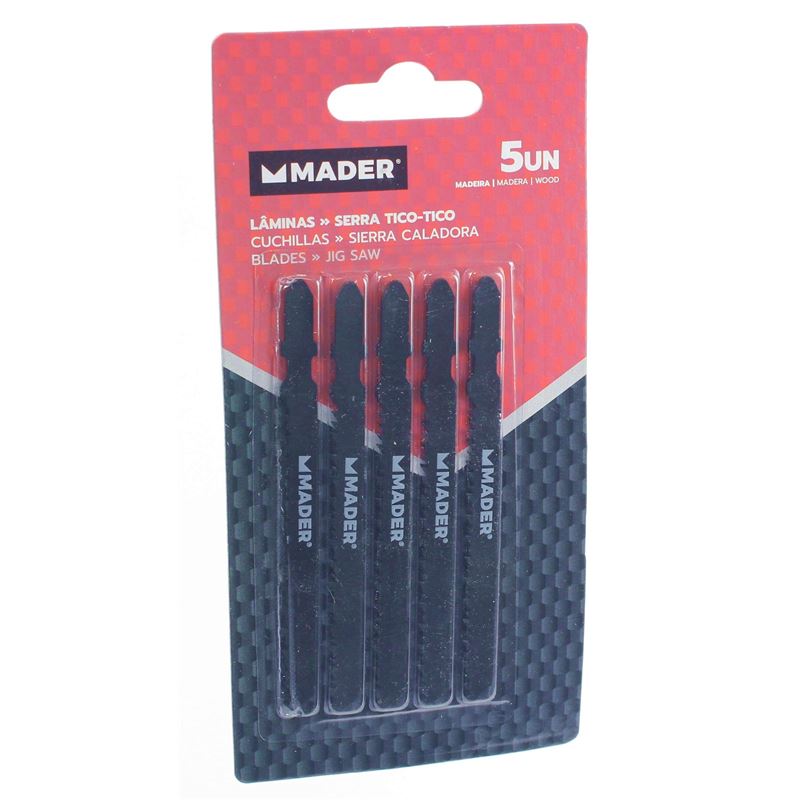 JUEGO 5 PCS HOJAS DE SIERRA PARA MADERA CALADORA MADER - 63090