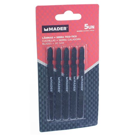 JUEGO 5 PCS HOJAS DE SIERRA PARA MADERA CALADORA MADER - 63090