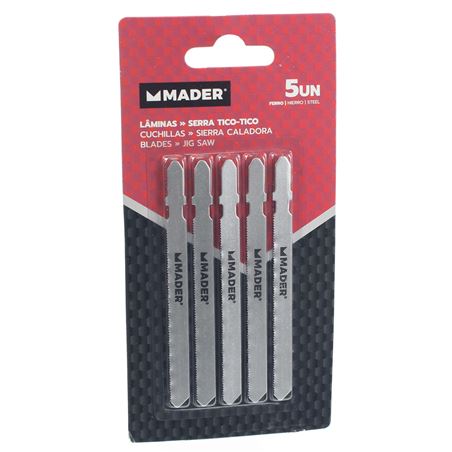 JUEGO 5 PCS HOJAS DE SIERRA PARA HIERRO CALADORA MADER - 63091-1