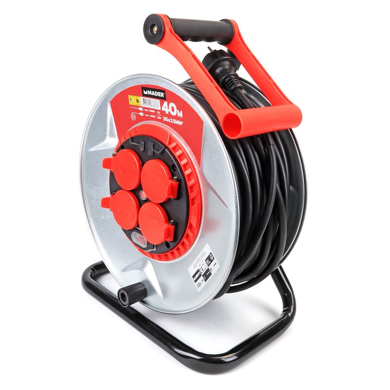 ENROLLACABLE METAL CON TAPAS 40 METROS 3GX2.5MM MADER - 63886