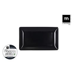 BANDEJA MELAMINA MATE NEGRO 25X12X2CM LA MEDITERRANEA - BY07032377462