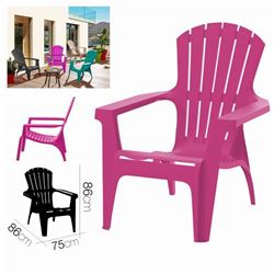 SILLA DE JARDIN PLASTICA DOLOMITI 75X86X86 ROSA - 10001F
