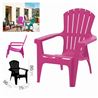 SILLA DE JARDIN PLASTICA DOLOMITI 75X86X86 ROSA - 10001F