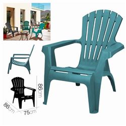 SILLA DE JARDIN PLASTICA DOLOMITI 75X86X86 AGUAMARINA - 30009
