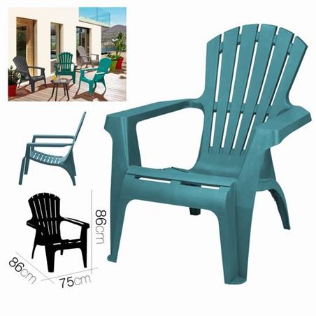 SILLA DE JARDIN PLASTICA DOLOMITI 75X86X86 AGUAMARINA - 30009