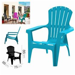 SILLA DE JARDIN PLASTICA DOLOMITI 75X86X86 AZUL - 24653
