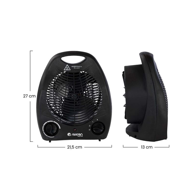 CALEFACTOR VERTICAL NEGRO 2000W RAYDAN - 26046-1