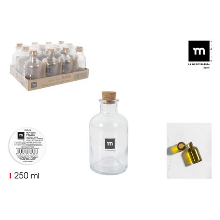 BOTELLA FRASCA 250ML CON TAPON CORCHO LA MEDITERRANEA - BE03030477538