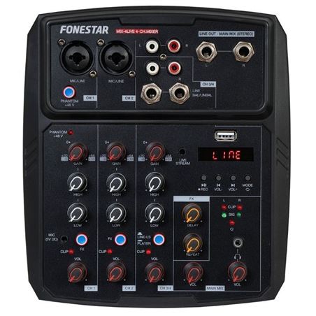MESA DE MEZCLAS FONESTAR MIX-4LIVE - MIX-4LIVE