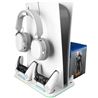 SOPORTE MULTIFUNCION RGB PARA PS5 MARS GAMING MPS5-B2 BLANCO - MPS5B2