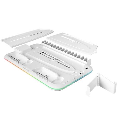 SOPORTE MULTIFUNCION RGB PARA PS5 MARS GAMING MPS5-B2 BLANCO - MPS5B2-1
