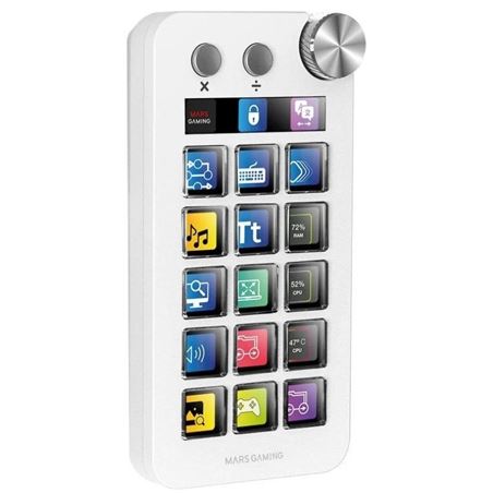 STREAM DECK MARS GAMING MSD-NEO | 15 TECLAS LCD | 1 RUEDA | 2 BOTONES - MSDNEOW