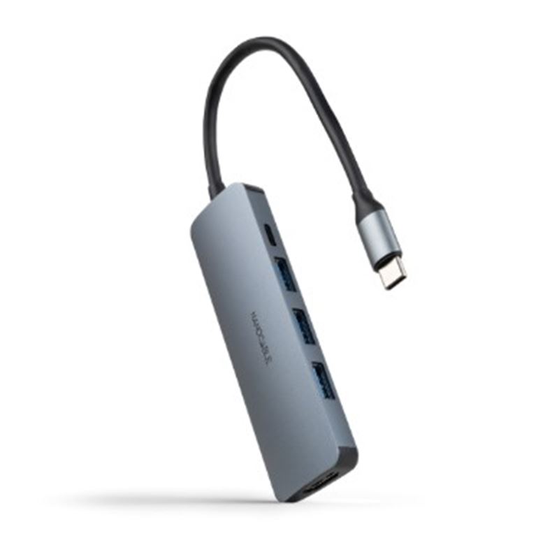HUB USB-C 5 EN 1 | CONVERSOR USBC 3.1 A 3 X USBA 3.0 + USBC PD 100W + HDMI - 10.16.4605