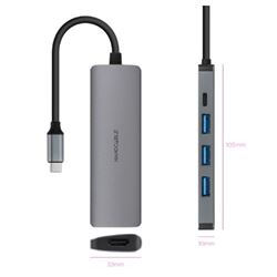 HUB USB-C 5 EN 1 | CONVERSOR USBC 3.1 A 3 X USBA 3.0 + USBC PD 100W + HDMI - 10.16.4605 2