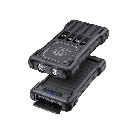 POWERBANK SOLAR 10000MAH 4 EN 1 NEGRO PR290 XO - XOPR290BK-1