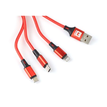 CABLE 3EN1 USBC, USBA, LIGHTNING 1.2M MADER - 73819-2