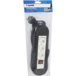 BASE MULTIPLE 3 TOMAS CON INTERRUPTOR MADER - 68006 2