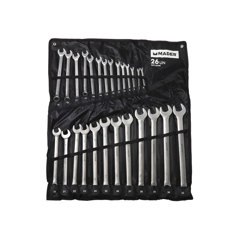 JUEGO 26 LLAVES FIJAS EXTRA LARGAS PROFESIONALES MADER - 58396