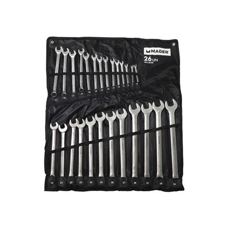 JUEGO 26 LLAVES FIJAS EXTRA LARGAS PROFESIONALES MADER - 58396