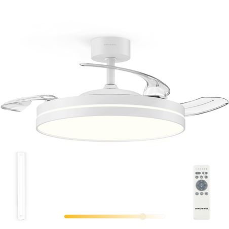 VENTILADOR DE TECHO 42" LED BLANCO 30W ASPAS RETRACTILES GRUNKEL - SKYCOOL42