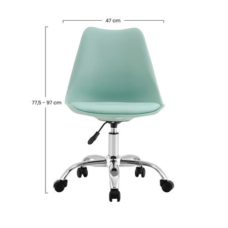 SILLA DE ESCRITORIO CON RUEDAS 91X47X58CM VERDE - 80037-1