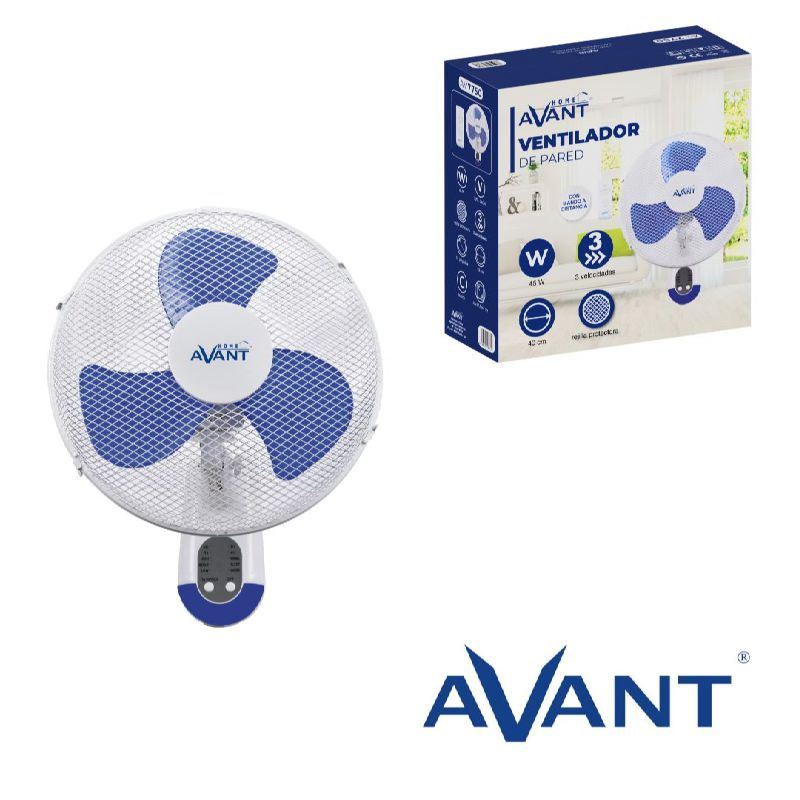 VENTILADOR DE PARED 40CM 45W CON MANDO A DISTANCIA AVANT - AV7750