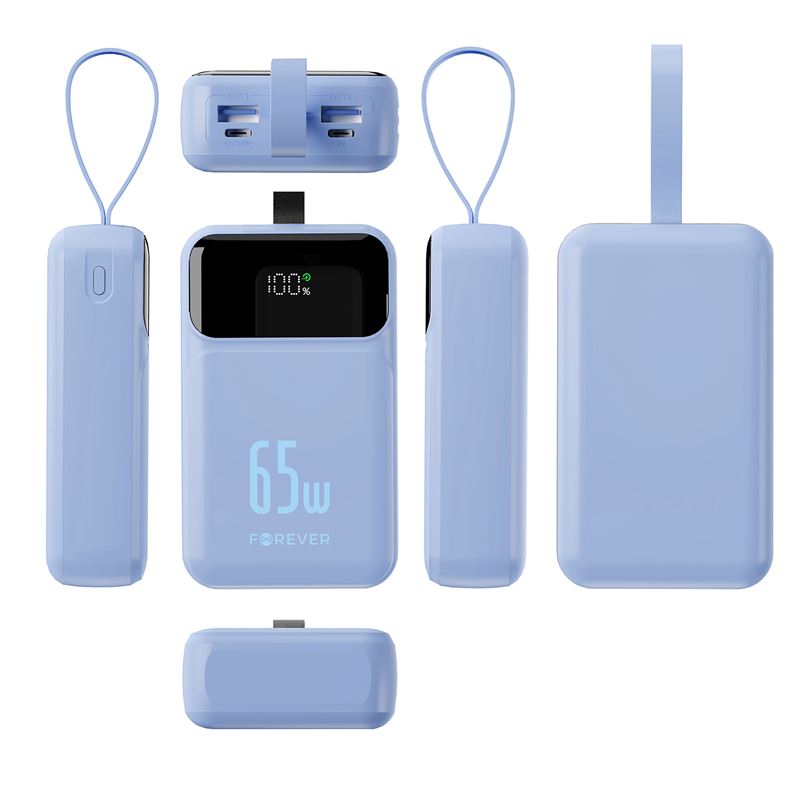 BATERIA EXTERNA 20000MAH 65W FOREVER VIBE-TB65 AZUL CIELO FOREVER - GSM277833-2