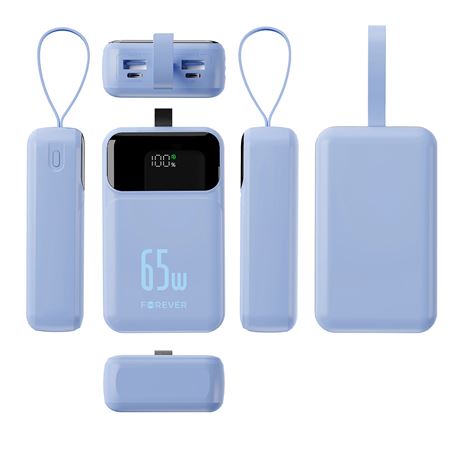 BATERIA EXTERNA 20000MAH 65W FOREVER VIBE-TB65 AZUL CIELO FOREVER - GSM277833-2