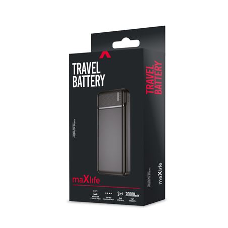 POWERBANK 20000MAH MXPB-01 NEGRO MAXLIFE - OEM001528-5