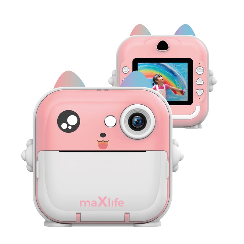 CAMARA DE FOTOS INSTANTANEA INFANTIL ROSA MXPC-100 MAXLIFE - OEM0200588